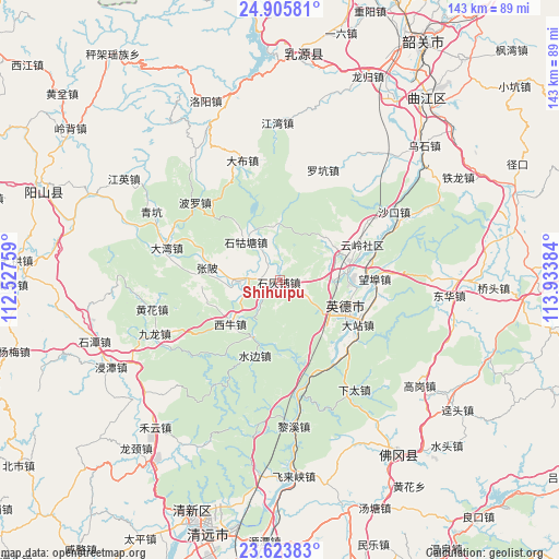 Shihuipu on map