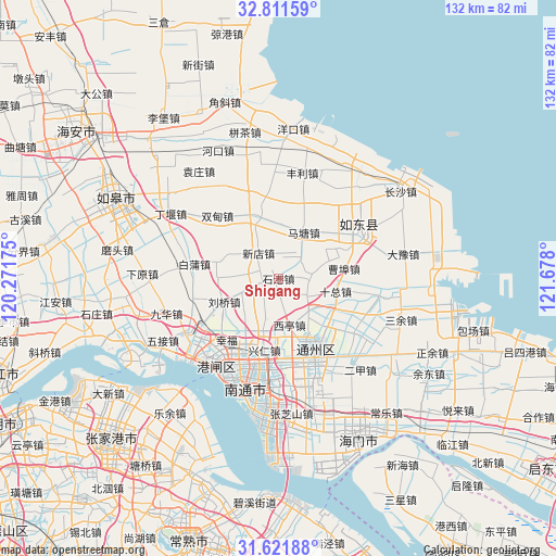 Shigang on map