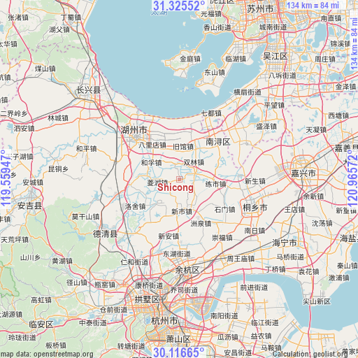 Shicong on map