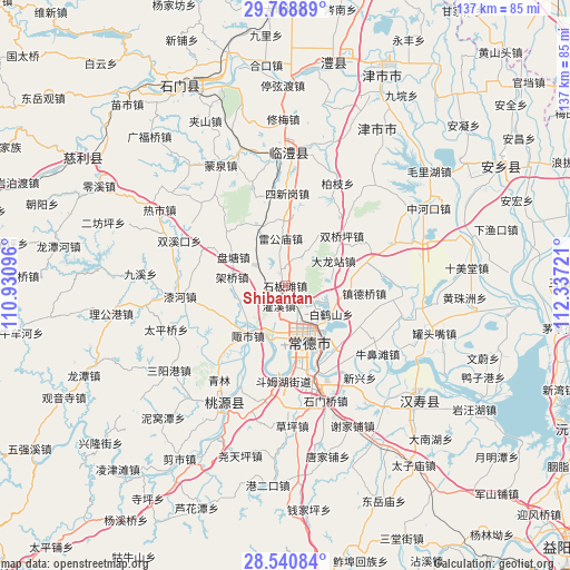 Shibantan on map