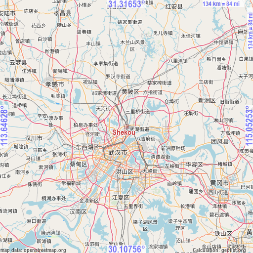 Shekou on map