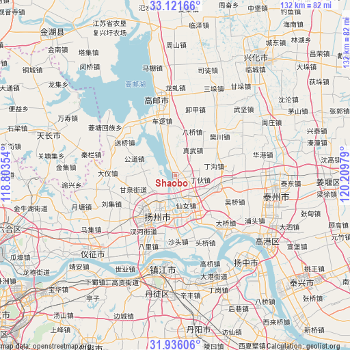 Shaobo on map