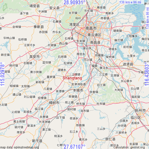 Shangtang on map