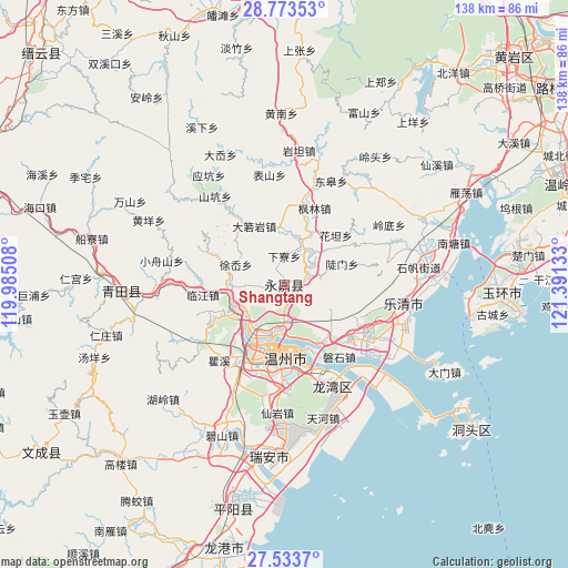 Shangtang on map