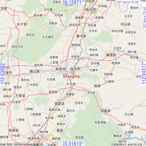 Shangma on map