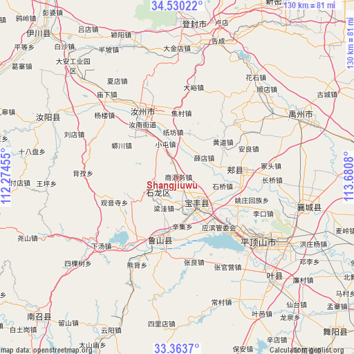 Shangjiuwu on map