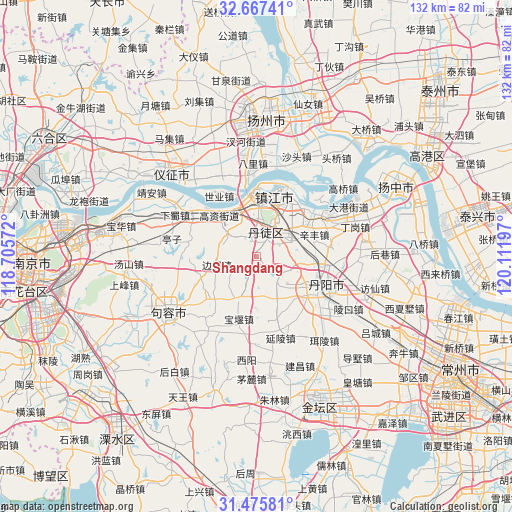Shangdang on map