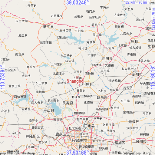 Shangbei on map