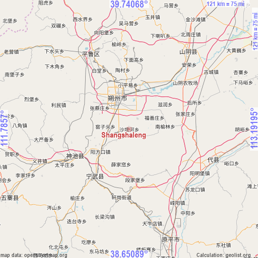 Shangshaleng on map