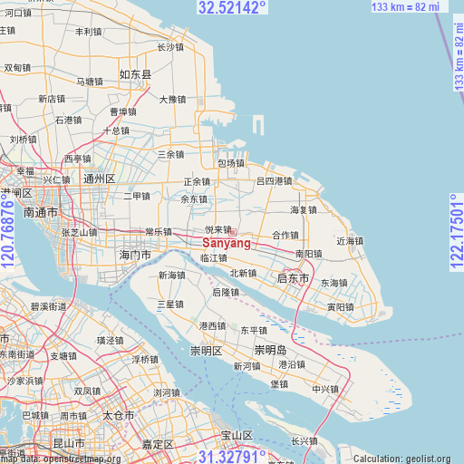 Sanyang on map
