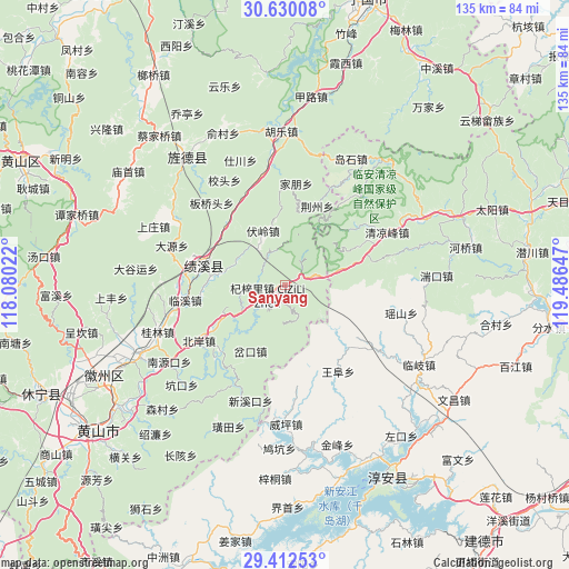 Sanyang on map