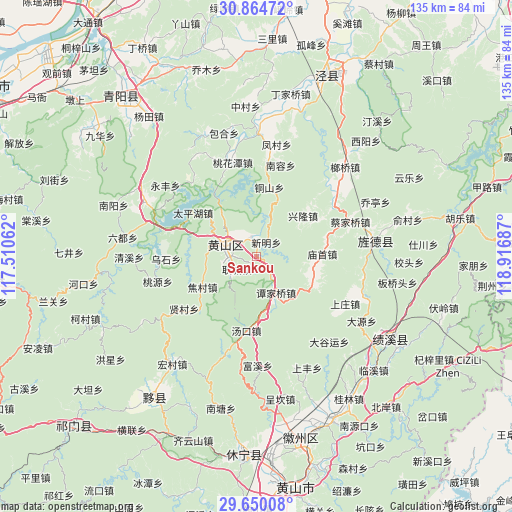 Sankou on map