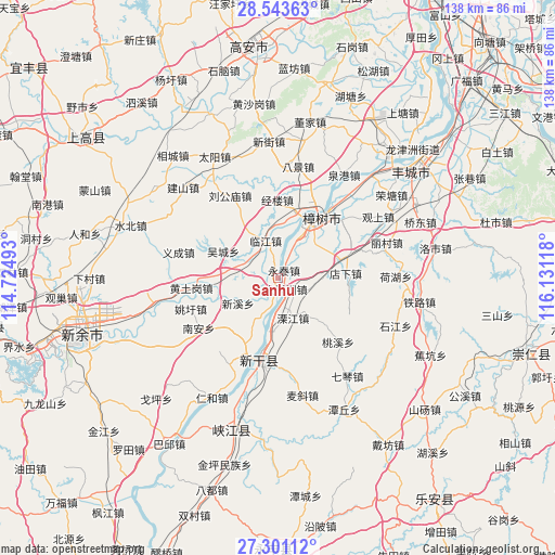 Sanhu on map