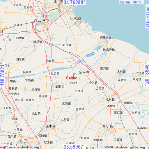 Sankou on map