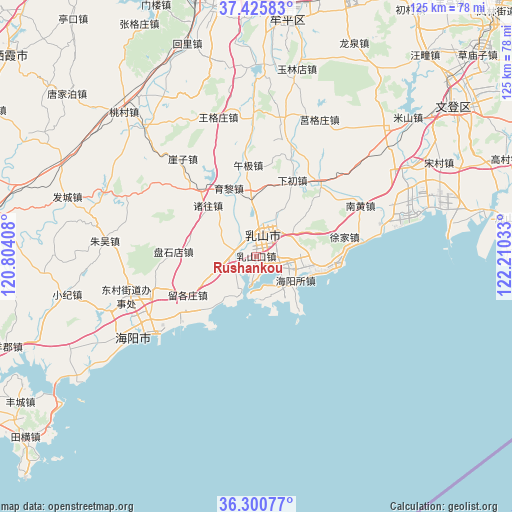 Rushankou on map