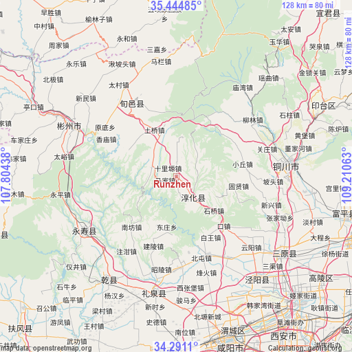 Runzhen on map