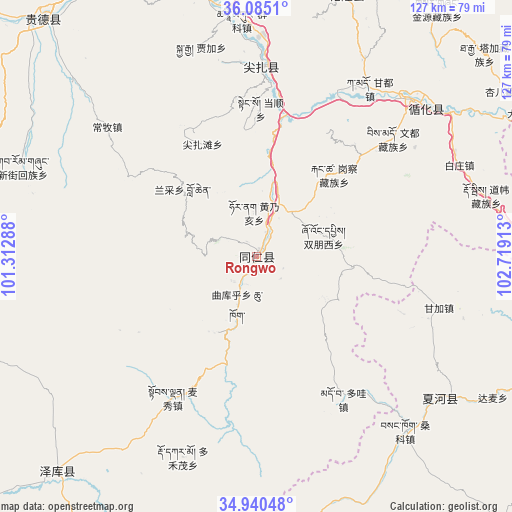 Rongwo on map