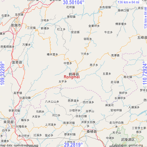 Rongmei on map