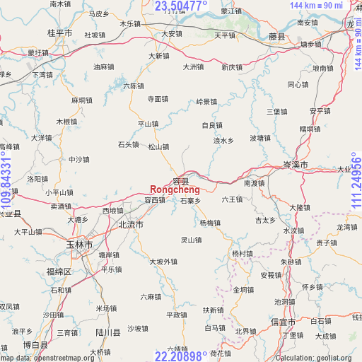 Rongcheng on map