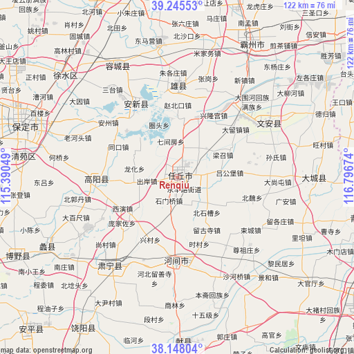 Renqiu on map