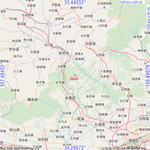 Quzi on map