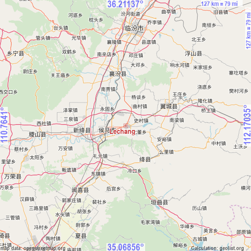 Lechang on map