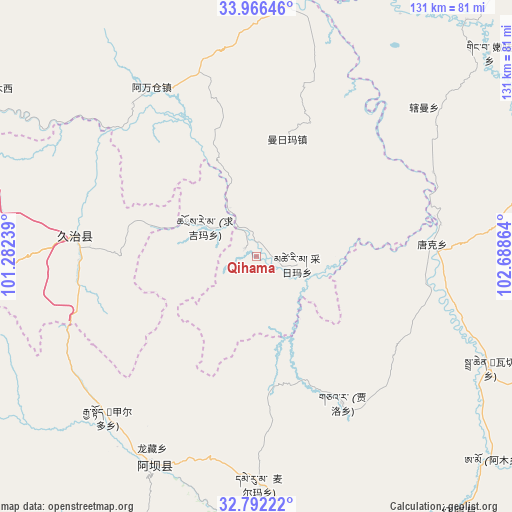 Qihama on map