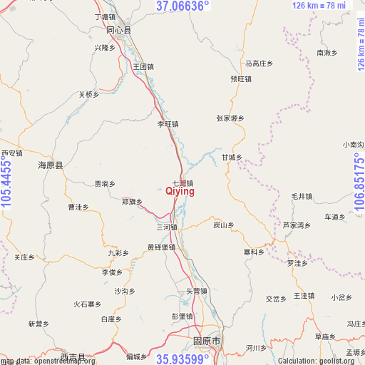 Qiying on map