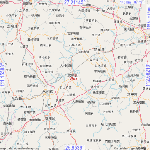 Wuxi on map