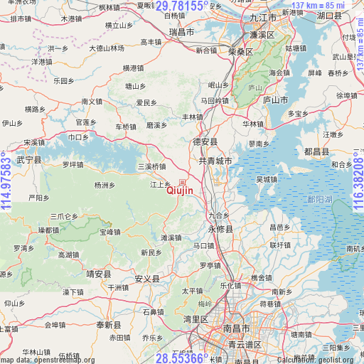 Qiujin on map