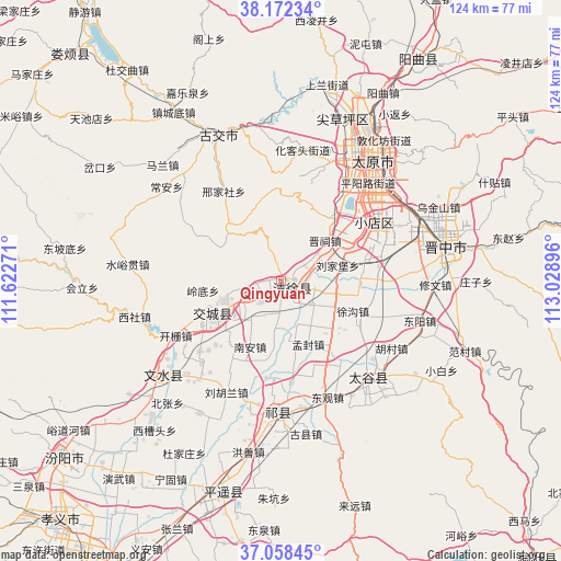 Qingyuan on map