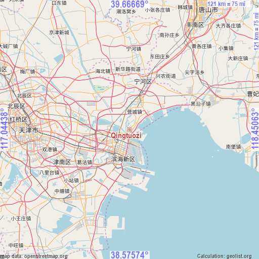 Qingtuozi on map