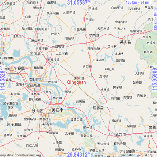 Qingquan on map