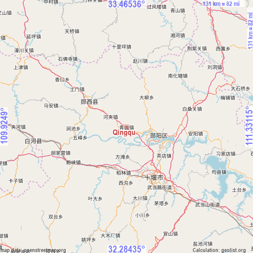 Qingqu on map