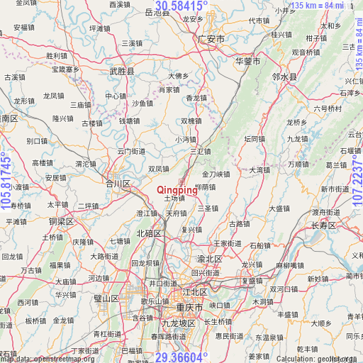 Qingping on map