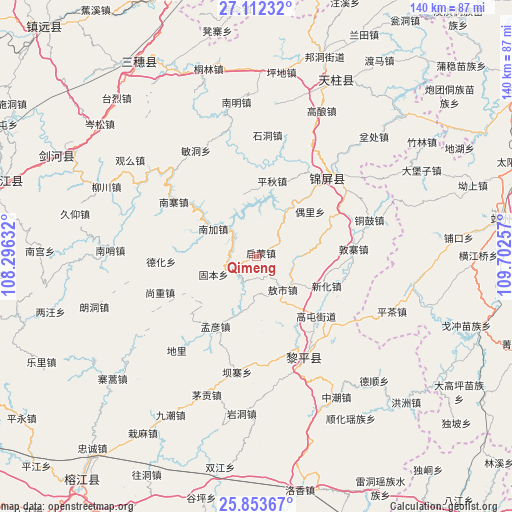 Qimeng on map