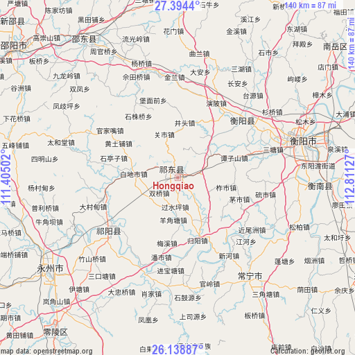 Hongqiao on map