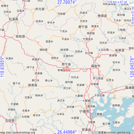 Qibu on map