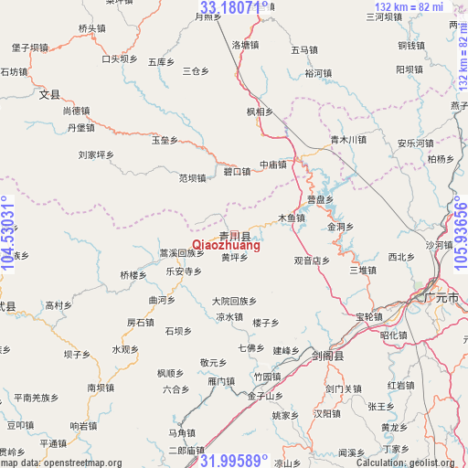 Qiaozhuang on map