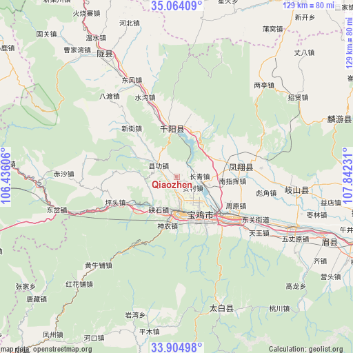 Qiaozhen on map