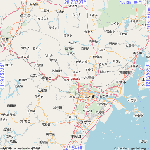 Qiaoxia on map