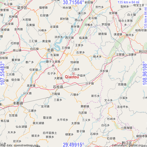 Qiaotou on map