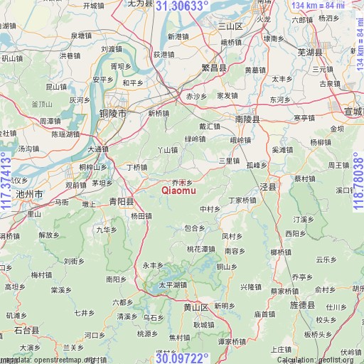 Qiaomu on map
