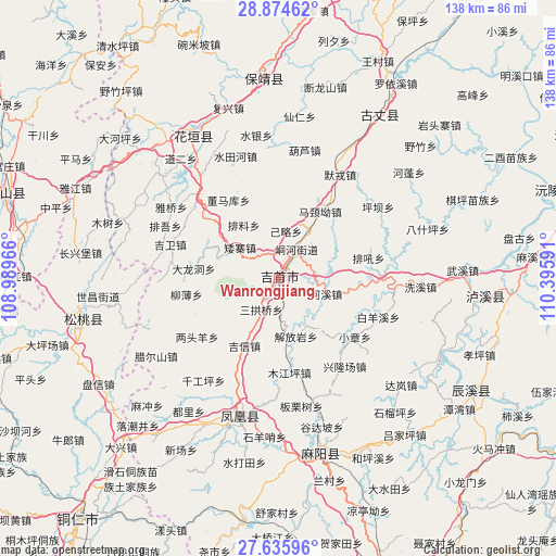 Wanrongjiang on map