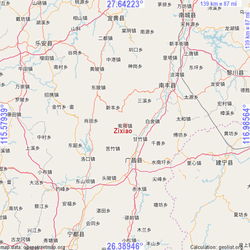 Zixiao on map