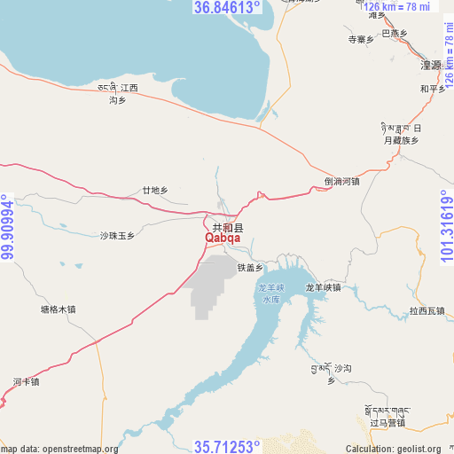 Qabqa on map