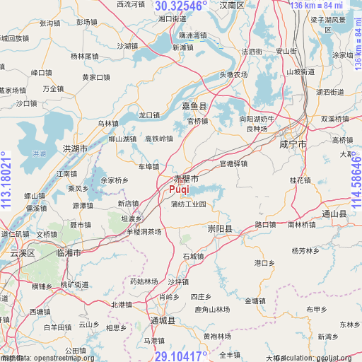 Puqi on map