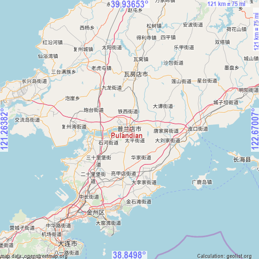 Pulandian on map
