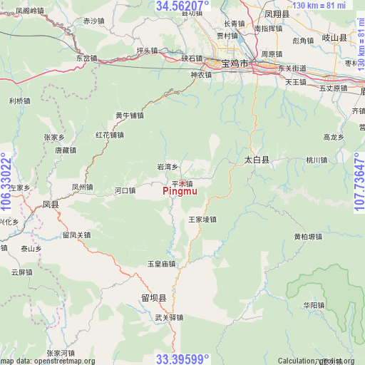 Pingmu on map