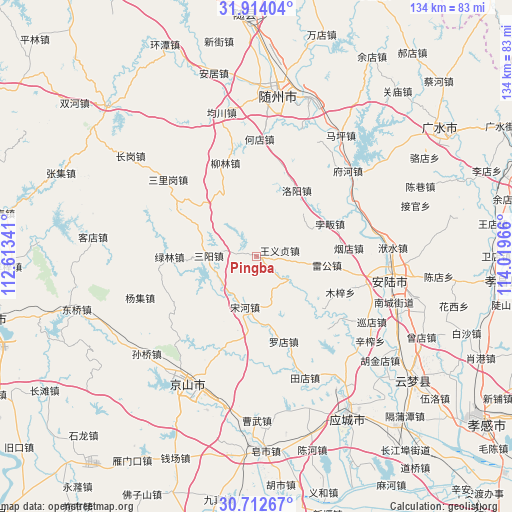 Pingba on map